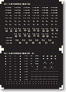 車体表記インレタ SL牽引客車表記 (新津12系) (7両分・2色各1枚入) (鉄道模型)