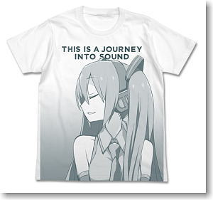 Hatsune Miku Hatsune Miku Chan x Co ver. Journey T-shirt White S (Anime Toy)