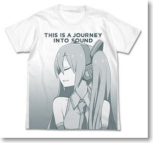 Hatsune Miku Hatsune Miku Chan x Co ver. Journey T-shirt White XL (Anime Toy)