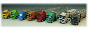 1/150 リアルディテール トレーラートラックコレクション PART.1 (8個セット) (ミニカー) (鉄道模型)