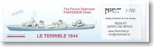 French Navy Large Destroyer Le Terrible 1944 (Plastic model)