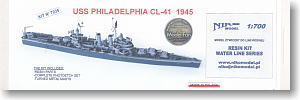 米海軍 ブルックリン級 軽巡洋艦 CL-41 フィラデルフィア 1945 (プラモデル)