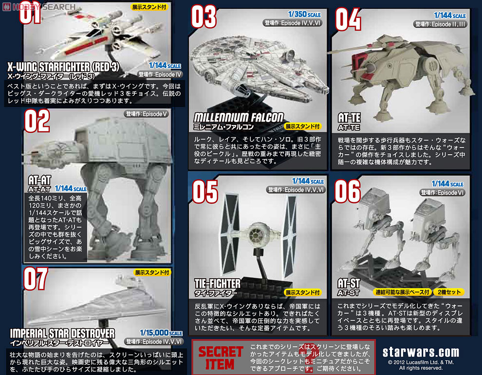 Star Wars Vehicle Collection6 10 pieces (Shokugan) Item picture8