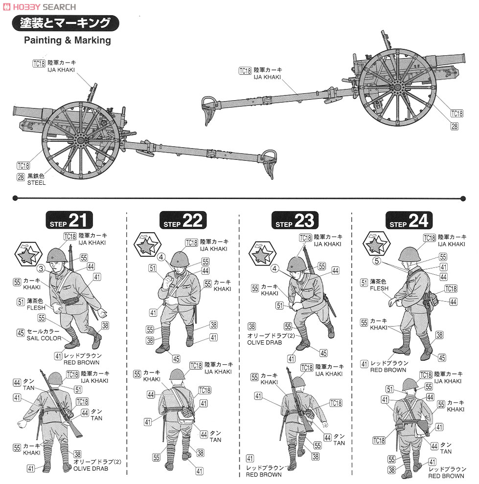 Imperial Army Type 41 75 mm Mountain Gun `Regiment Gun` (Plastic model) 塗装2