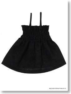 PNXS Rumpled Shirring Camisoles (Black) (Fashion Doll)