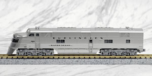 EMD E5A CB&Q `Silver Speed` (Without Bogie Skirt) (Silver) #9911A (Model Train)