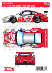 Porsche RSR #79/80 LM 2012 Decal (Decal)