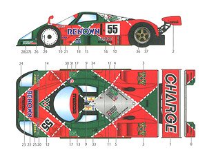 Mazda 787B Chrge #55 LM 1991 (Decal)
