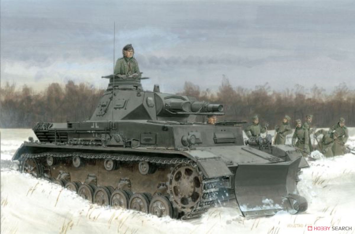 WWII Pz.Kpfw.IV Ausf.B w/Snow-Dozer & Magic Tracks (Plastic model) Other picture1