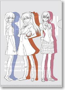 Rebuild of Evangelion Clear File B Rei/Asuka/Mari (Anime Toy)