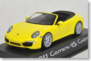 911 (991) Carrera 4S Cabriolet (イエロー) (ミニカー)