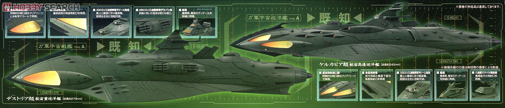 ガミラス艦セット1 (1/1000) (プラモデル) 商品画像4