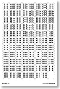 【国鉄・JR/16番(HO)】 キハ30 [B] 行先表示シール (鉄道模型)