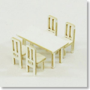 [みにちゅあーと] ジオラマオプションキット テーブル＆イスA (組み立てキット) (鉄道模型)