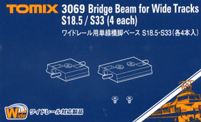 Bridge Beam for Wide Track S18.5/S33 (4 each) (Model Train)