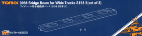 Bridge Beam for Wide Track S158.5 (Set of 8) (Model Train)