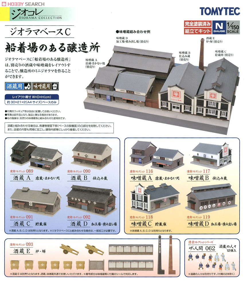 Diorama Base C - Brewery with the anchorage - (for Sake Brewery/Miso Storehouse) (Model Train) Item picture3