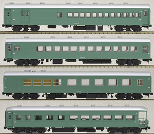 16番(HO) 特急『はと』 客車 (青大将塗装) (基本・4両セット) (鉄道模型)