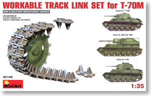 Workable Track Link Set for T-70M (Plastic model)