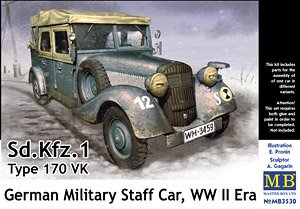 独・4輪軍用乗用車 170VK・kfz.1スタッフカー (プラモデル)