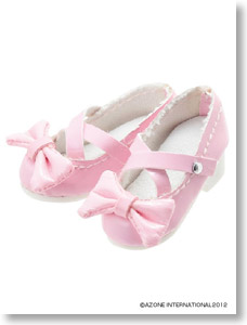 Ribbon Close Strap Shoes (Pink) (Fashion Doll)