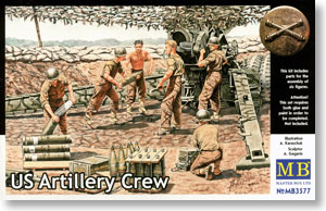 米・陸軍砲兵6体 - 砲撃シーンWW-II & ベトナム戦 (プラモデル)