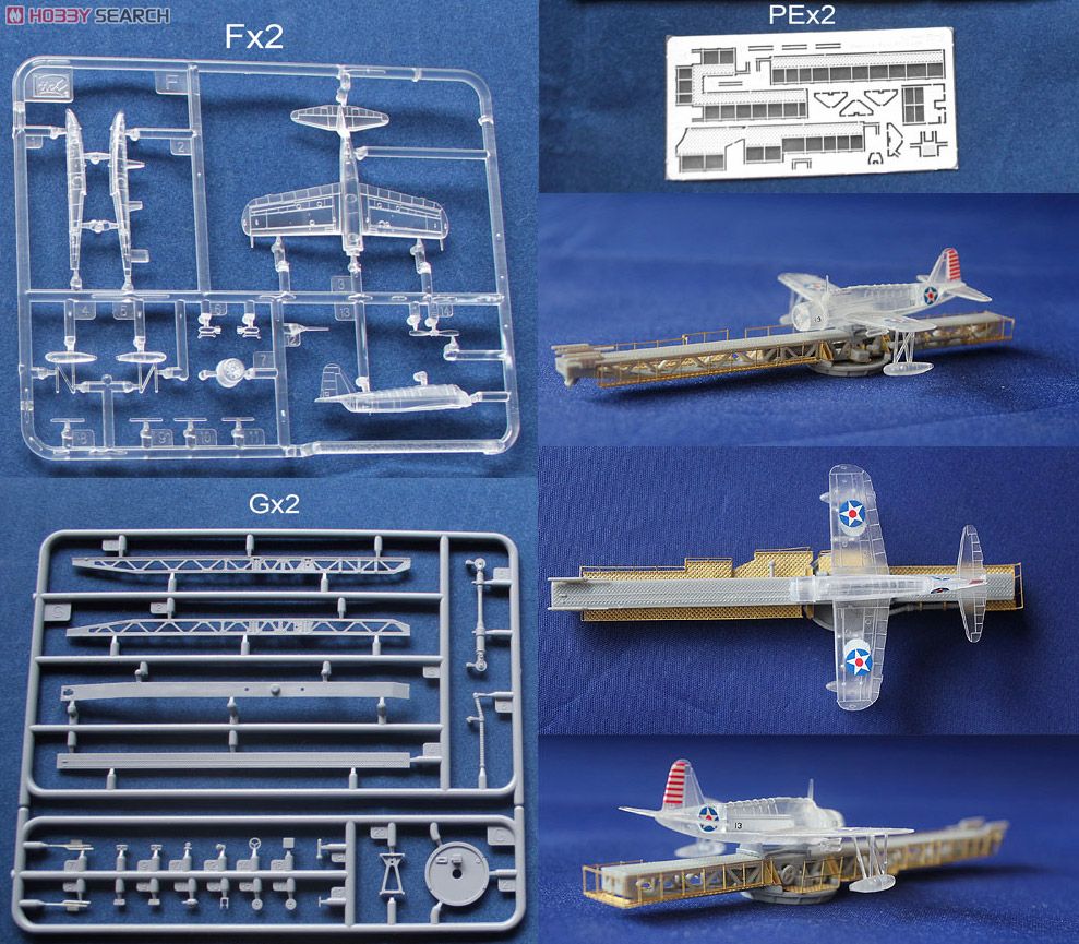 米・OS2Uキングフィッシャー水上機+カタパルト2セット入 (プラモデル) 商品画像1