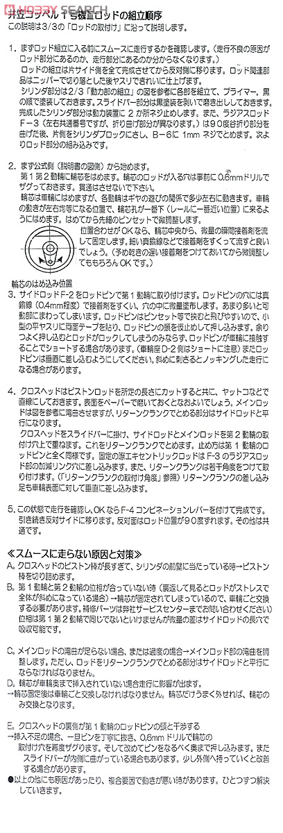 (HOナロー) 井笠鉄道 コッペル1号機 III 蒸気機関車 (組み立てキット) (鉄道模型) 設計図3