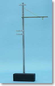 1/80(HO) Catenary Pole Kit (Single Hand/Wooden Style) (2pcs.) (Model Train)