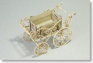 1/12 Iron Kiddie car & Wooden box (White) (Craft Kit) (Fashion Doll)