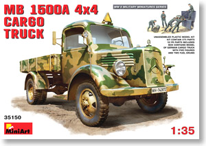 MB 1500A 4x4 CARGO TRUCK (inc. 5 figures) (Plastic model)