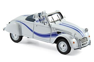 シトロエン 2CV Cabriolet Azelle 1990年 - White with blue deco (ミニカー)