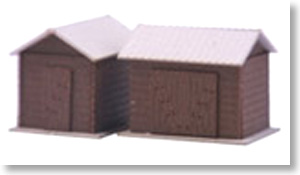 (Z) Small Warehouse (2pcs.) (Unassembled Kit) (Model Train)