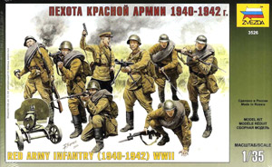 Soviet Infantry Set (1940-42) (8figures.) (Plastic model)