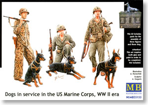 Dogs in service inthe US Marine Corps, WW II era (Plastic model)