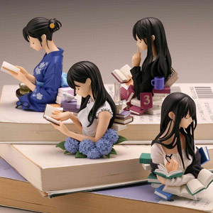 CapsuleQ Fraulein Bibliakoshodo no jikentecho -Shioriko-san`s Bust Cover Picture Collection-  24 pieces (Completed)