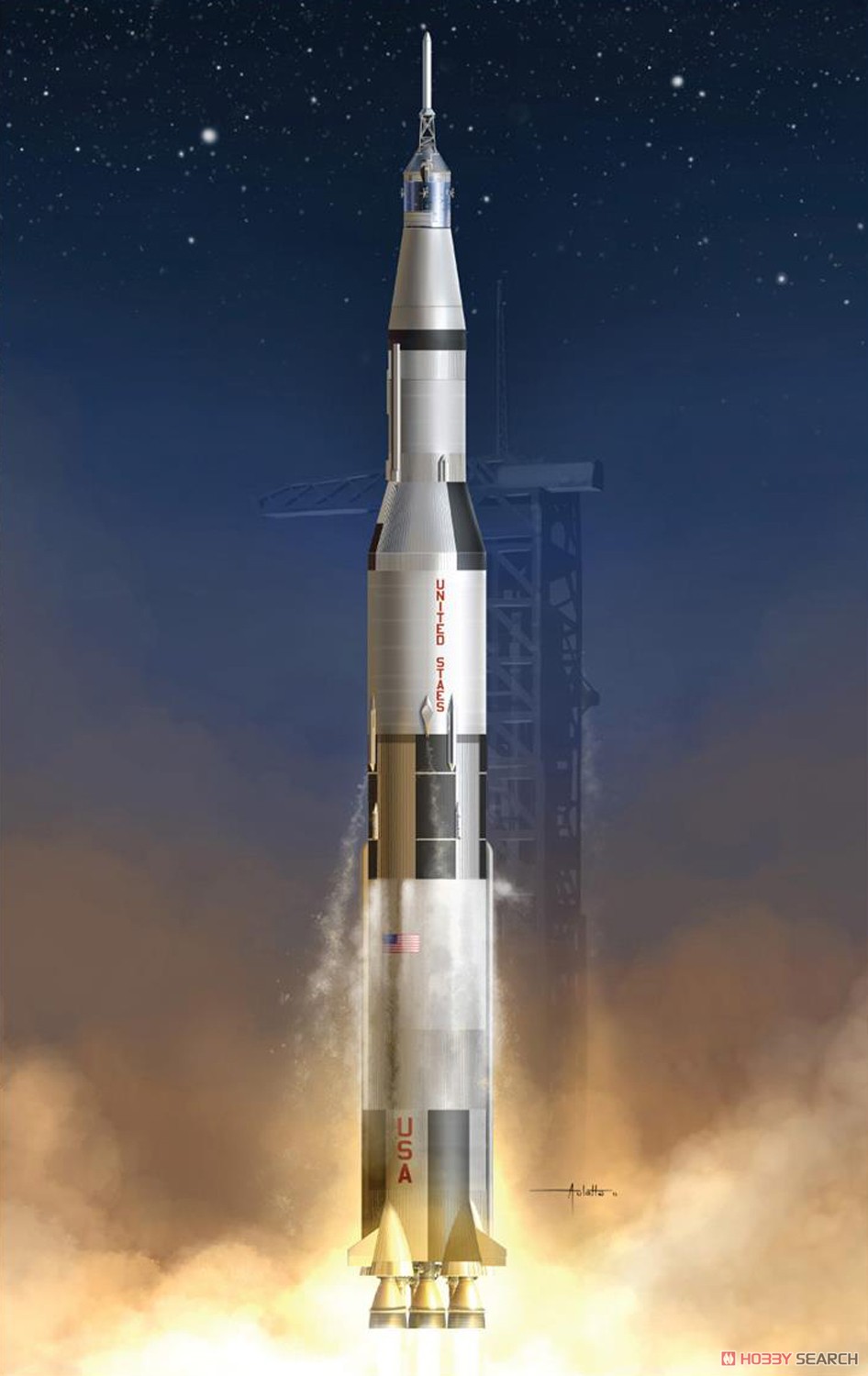 アポロ11号 サターンV型ロケット (プラモデル) その他の画像1