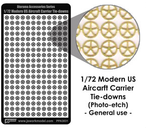 1/72 US Aircraft Carrier Tie Downs (Plastic model)