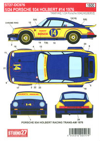 Porsche 934 Holbert #14 1976 (Decal)