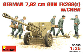 GERMAN 7,62cm Gun FK288(r) w/Crew (5pcs) (Plastic model)