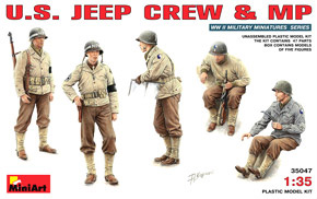 U.S. ジープ クルー & MP フィギュアセット 5体入 (プラモデル)