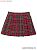 50cm Pleated Check Mini Skirt (Red Check) (Fashion Doll) Item picture1
