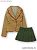 50cm Piping Blazer Uniform Set (Beige x Green) (Fashion Doll) Item picture1
