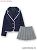 50cm Piping Blazer Uniform Set (Navy x Gray) (Fashion Doll) Item picture1