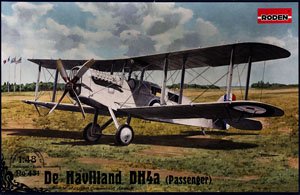 British De Havilland DH4a Single Engine Biplane Passenger plane 1920 (Plastic model)