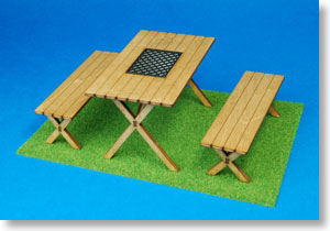 1/12 Barbecue table & Chair (Craft Kit) (Fashion Doll)