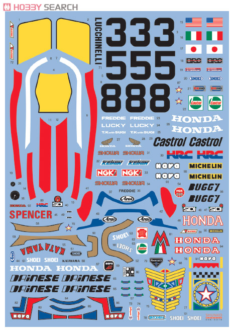 NS500&ライダー 1983 デカールセット (デカール) 商品画像2