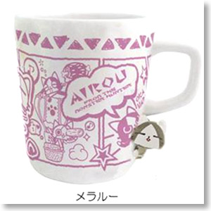Airou Mascot Mug Cup (Melaleu) (Anime Toy)