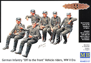 ドイツ陸軍 装甲擲弾兵6体入・乗車シーン - マルチポーズ風 (プラモデル)
