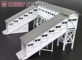 着色済み 跨線橋 (ライトブルー) (組み立てキット) (鉄道模型) その他の画像1
